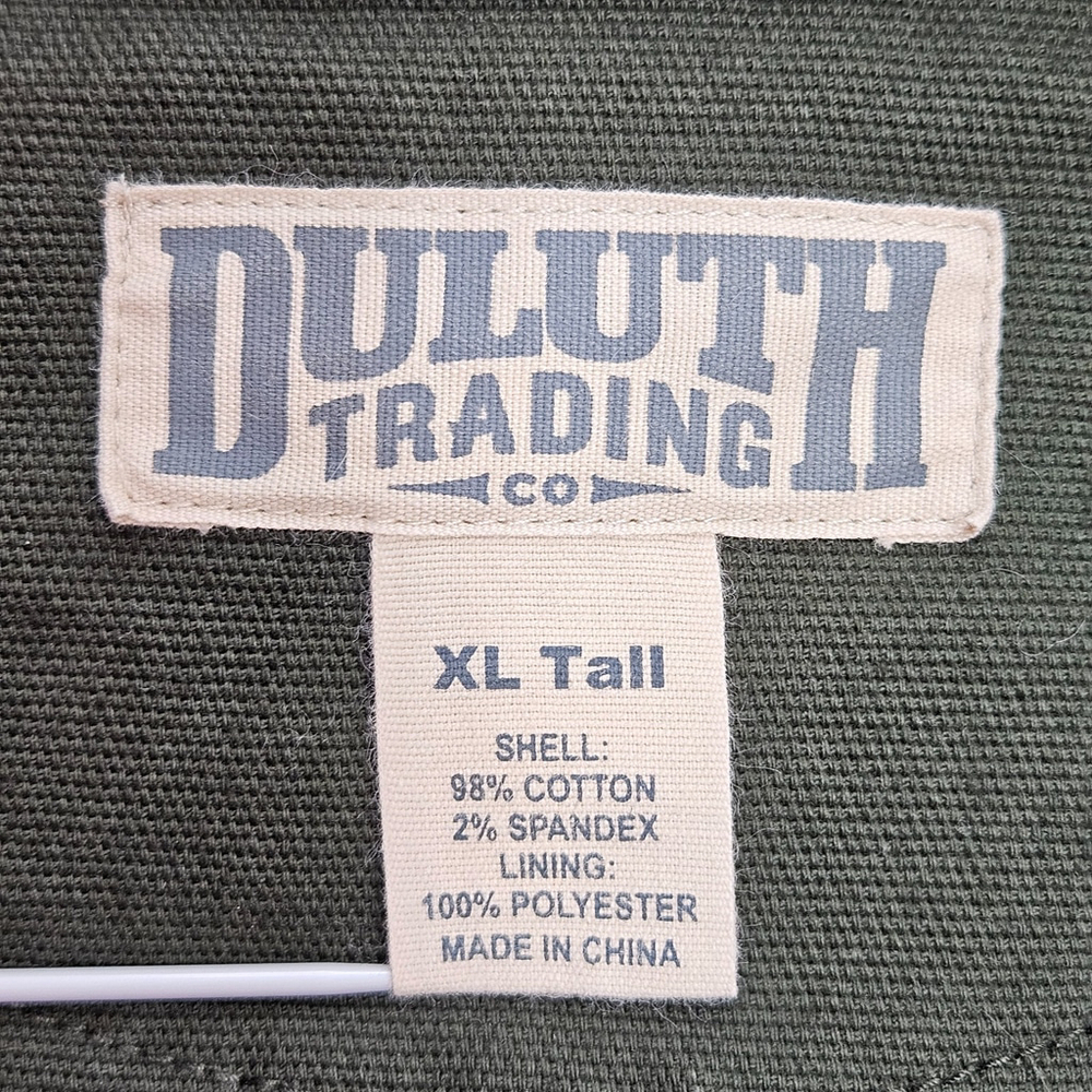 Duluth Trading Burly DuluthFlex Fire Hose Shirt Jac Mens XL TALL Green Workwear - Picture 3 of 9